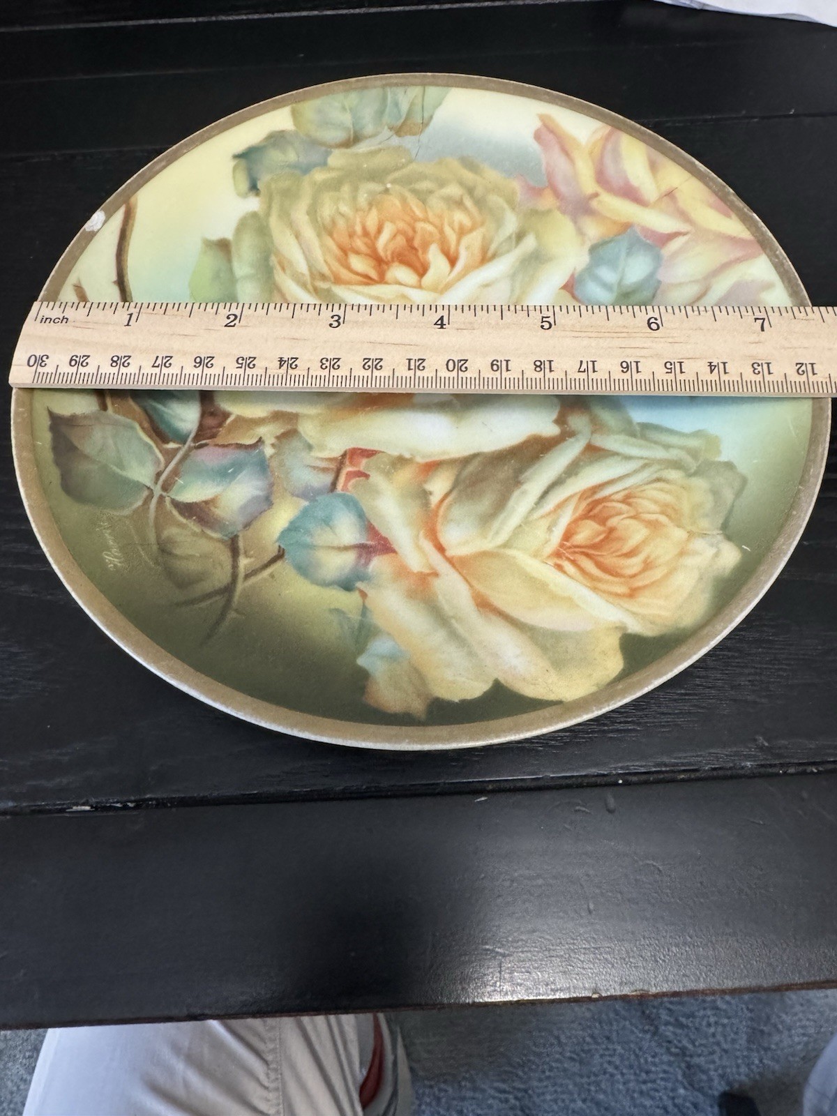 Sevres Sign Sèvres Bavaria Hand Painted Floral Porcelain Oval Decorative Plate 12 ...