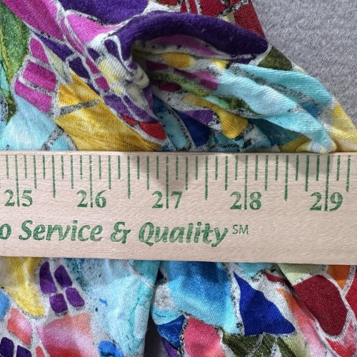 Camicia tunica Ali Miles Artsy floreale mosaico piastrelle donna taglie forti 3XL colorata - Foto 6 di 7