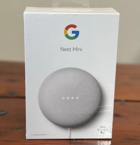 Google Nest Mini (2nd Generation) Smart Speaker Bluetooth Wi-Fi Chalk NEW SEALED