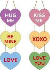 Valentines Day Door Decorations Conversation Hearts Red, Pink