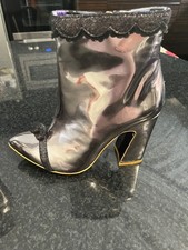 Irregular choice 5  Funky Silver Heel Boot. Not worn. 