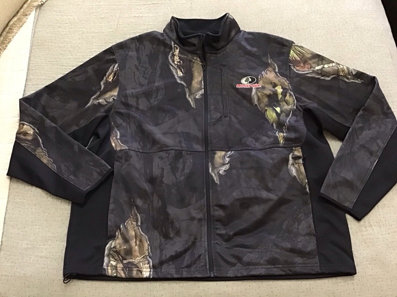 Mew MOSSY OAK ECLIPSE Softshell Jacket, XL, BLACK & CAMO, SS1076