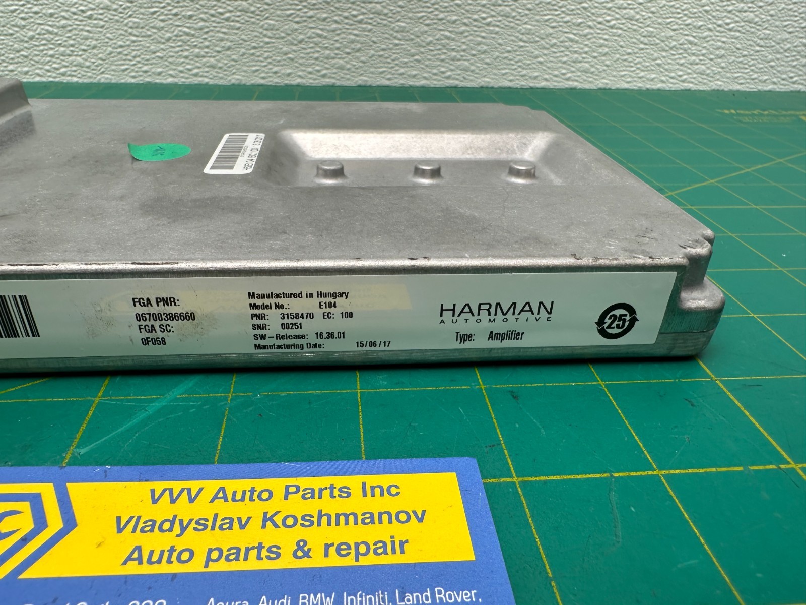 17-19 MASERATI GHIBLI - AUDIO SOUND SYSTEM AMP AMPLIFIER MODULE OEM