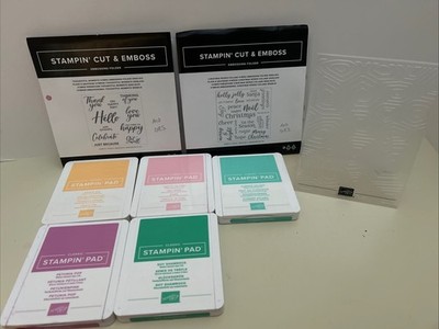 Lot Stampin' Up Ink Pads (5) & Unused Stampin Cut & Emboss (2)