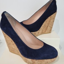 stuart weitzman russell bromley Cork Wedges Navy Size Uk 4 Aso Kate Middleton 