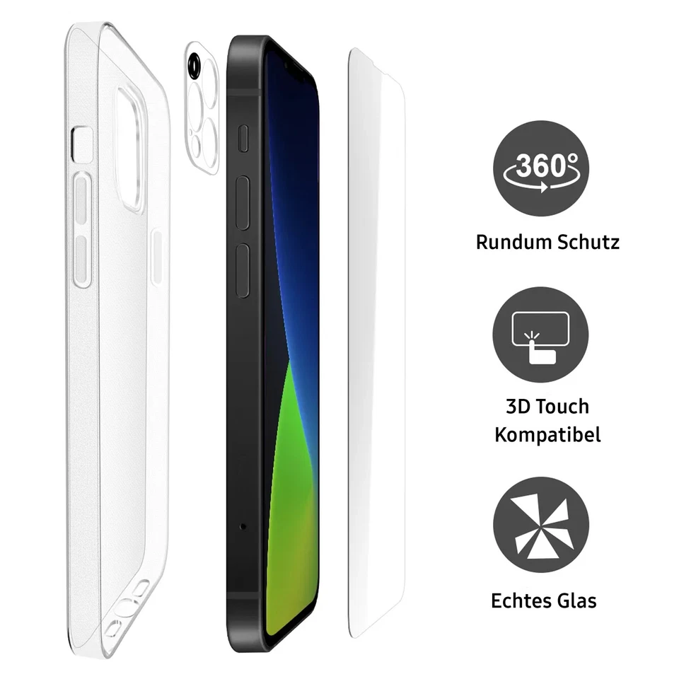 Handy Hülle für iPhone 17 16 15 14 13 12 11 Pro Max Kamera Schutz Case Cover TPU - Bild 2 von 4