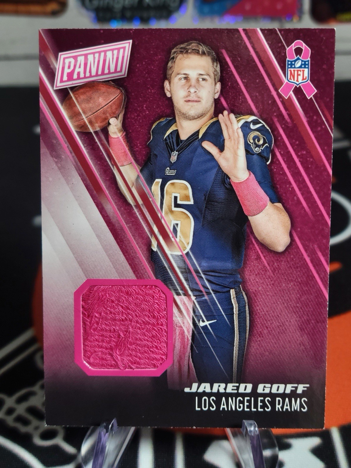 2016 Panini Day Jared Goff Player of the Day Pink Rookie Patch #1