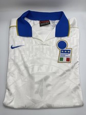 Vintage Nike Italian Soccer National Team Jersey White Size L 1996