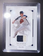 2016 Panini National Treasures Nolan Ryan game worn jersey #25/25