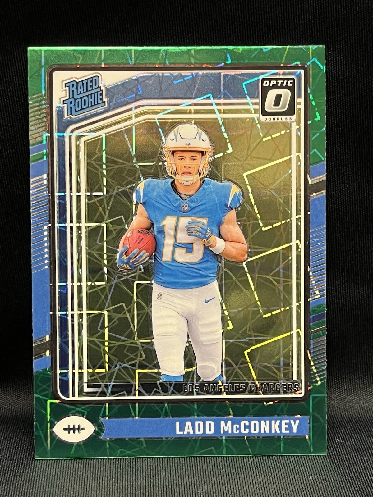 Ladd McConkey Panini Donruss Optic #266 Green Velocity