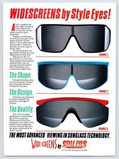 Style Eyes Widescreen Sunglasses 1986 Totally 80s Fashion Print Ad - 8.5 x 11