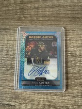 2021-22 O-Pee-Chee Platinum Rookie Auto Blue Traxx Paul Cotter #R-PC Auto g1m
