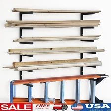 Heavy Duty Wall Mount Lumber Storage Rack Organizer 4 Pack Garage Shelves New