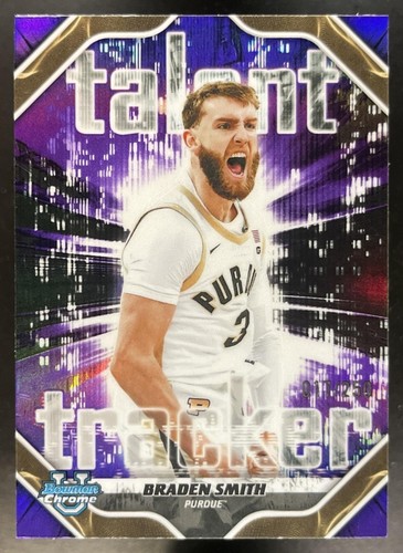 Braden Smith /250 Purple Refractor 2025-26 Bowman Talent Tracker Chrome #TT-22