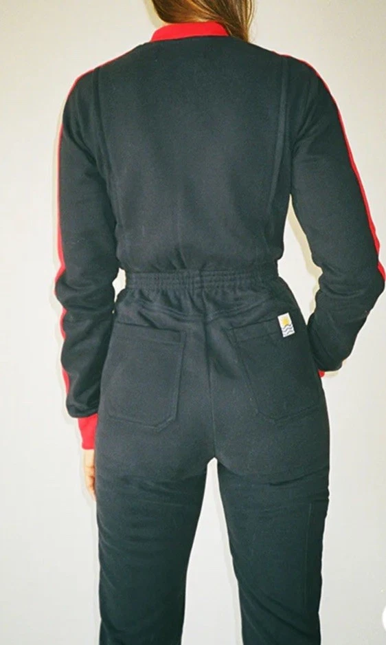 LF Markey (Talla 0) Traje de Caldera Azul Rojo Bolsillos Ropa de Trabajo Invierno Esquí Foto 3 de 4