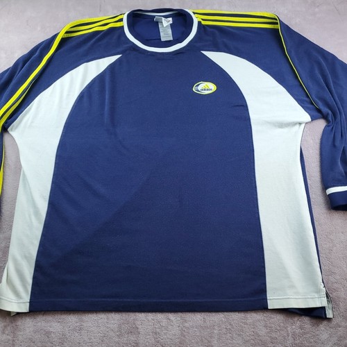 Maglione girocollo vintage ADIDAS originale logo uomo taglia 2XL blu 3 righe - Foto 16 di 24