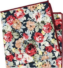 Printed Floral Cotton Pocket Square for Men