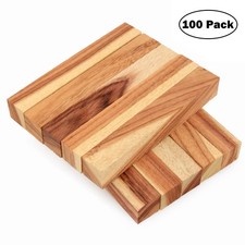 Bolígrafo de madera de granadillo / macamayo en blanco, multicolor, 3/4" x 3/4" x 5", paquete de 100