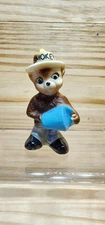 Vintage Smokey The Bear Bone China Figurine JAPAN Miniature