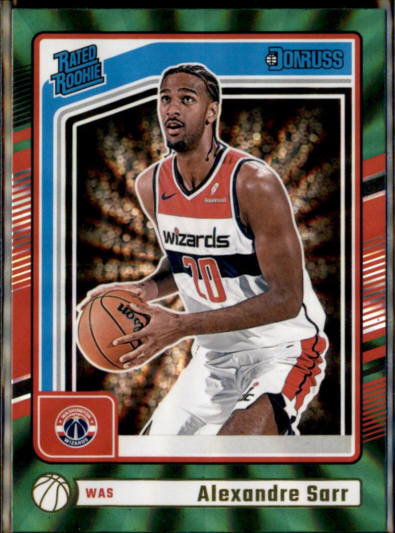 2024-25 Donruss #215 Alexandre Sarr Holo Green Laser