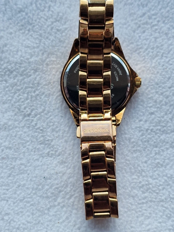 Seksy/ Sekonda Ladies Gold Fashion Watch Quartz 33mm Brown Dial Crystal Bracelet - Image 4 of 4