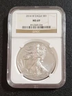 2014 W Burnished Silver Eagle NGC MS69