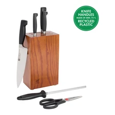✨NEW✨ ZWILLING Four Star Eco 7-pc, Knife block set - Brown - FREE SHIPPING