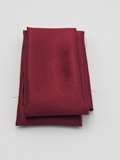 Red Satin Type Fabric Remnant, 35 By 6 Inches