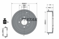 Textar Bremstrommel Hinten FüR Alfa Romeo Passend FüR Fiat Lancia