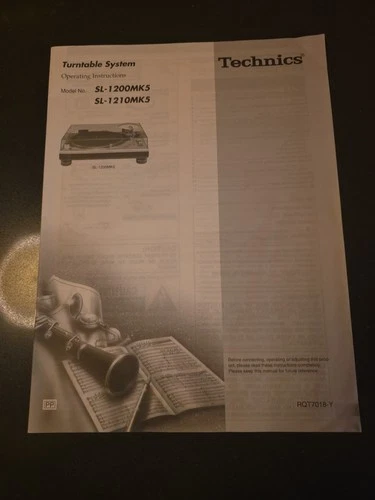 ORIGINAL Technics SL-1200 MK5 Record Player/Turntable Owner/User Manual