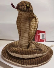 F.A.O. FAO Schwarz Plush King Cobra Snake Coiled  Bendable Neck 2015 NWT 84"