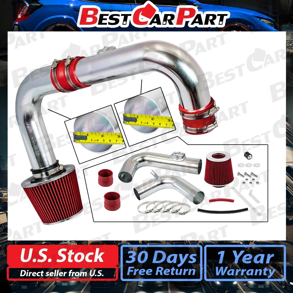 Sistema de admisión de aire frío BCP ROJO 11-15 Chevy Cruze 1,4 L DOHC Turbo + filtro Foto 2 de 4