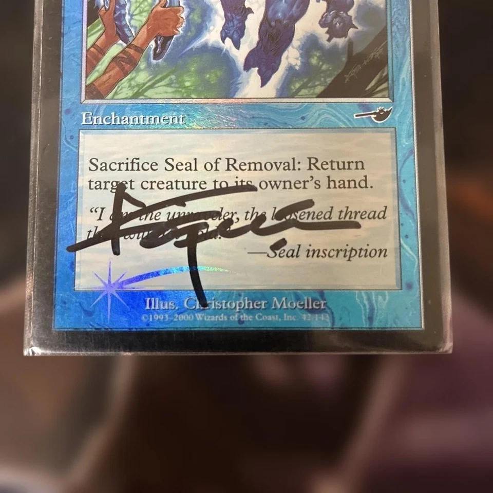 Seal of Removal FOIL Magic the Gathering NEM signed Christopher Moeller unused - Image 2 of 4