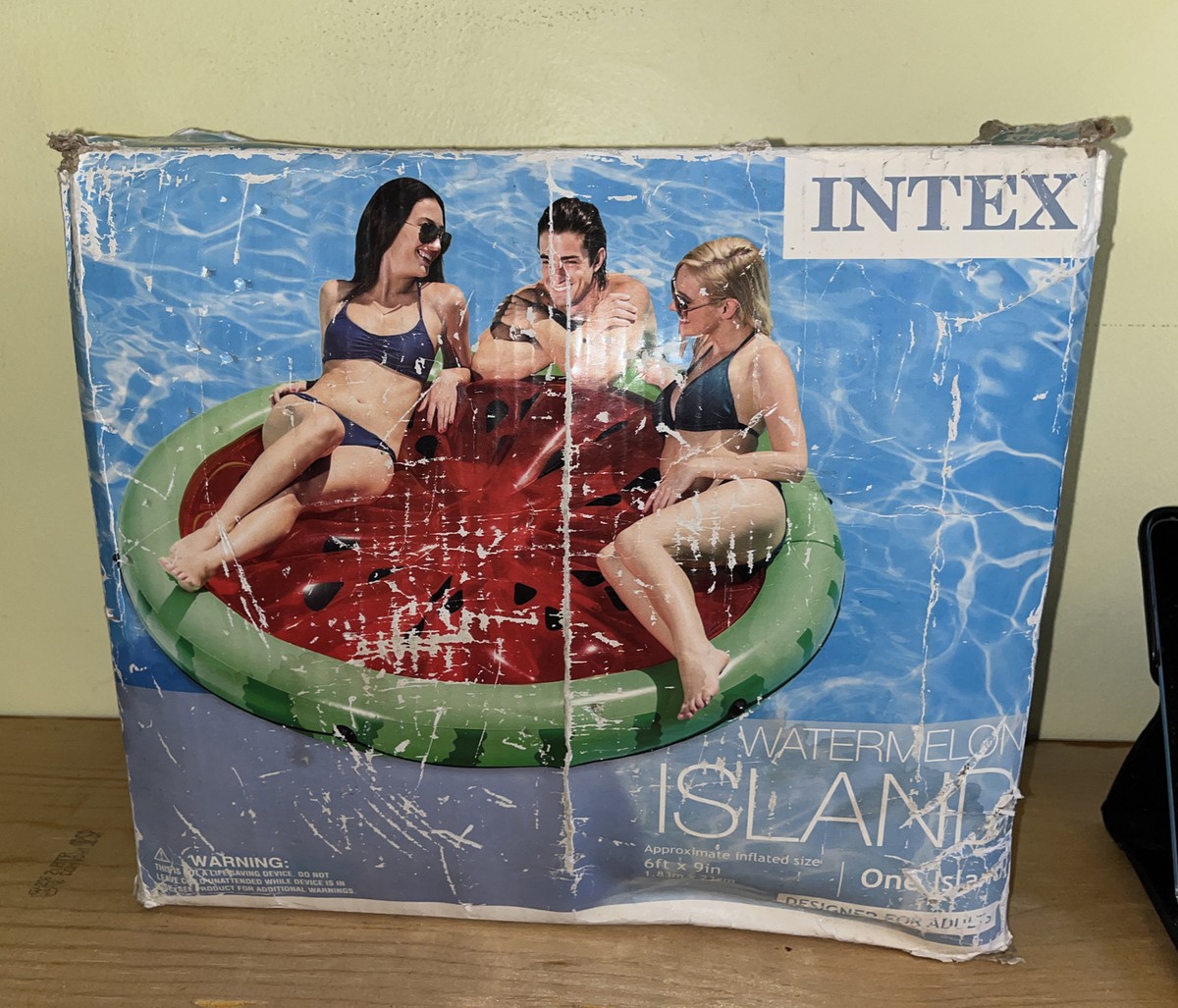Intex Juicy Watermelon Island Inflatable Float 72