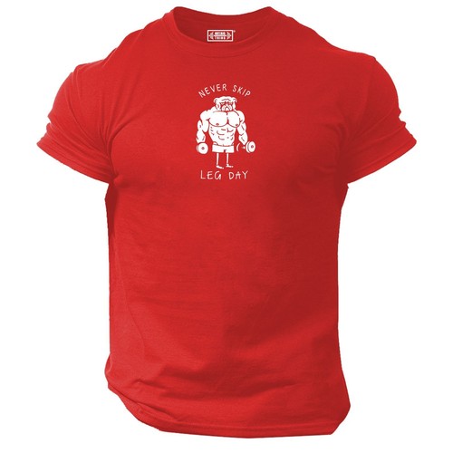 Never Skip Leg Day T Shirt Gym Clothing Bodybuilding Training Workout Boxing Top - Picture 14 of 18