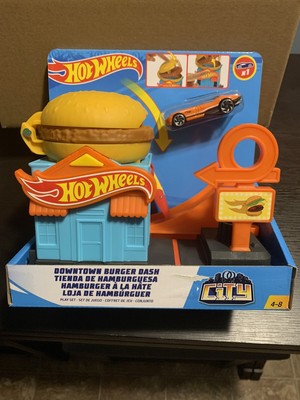 hot wheels downtown burger dash playset