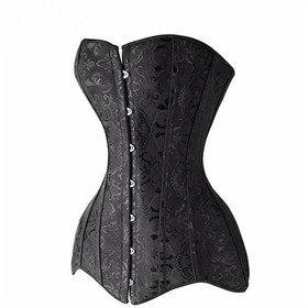 14 Steel Boned Overbust Corset Long Torso Corset Bustier Waist Trainer Shaper LO