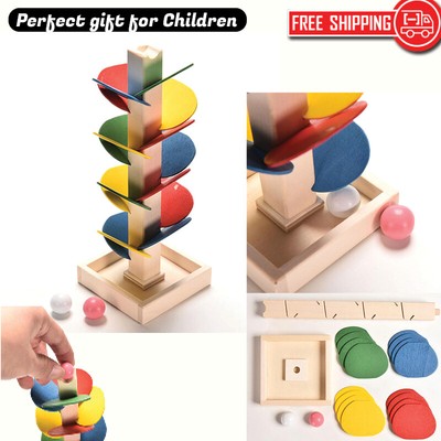wooden tree marble run