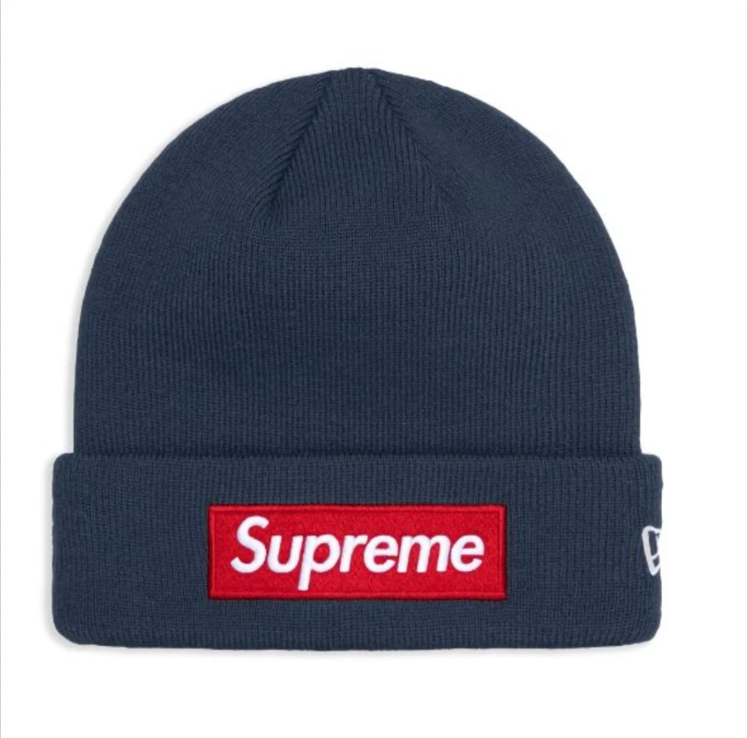 Bonnet SUPREME New Era BOX LOGO FW24 bleu marine OS