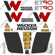 Fits Wacker Neuson ET90 Decal Kit Mini Excavator Replacement Stickers - 3M VINYL