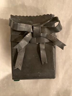 Rare 3 x5 x3  3D Decor Gift Bag W Bow Made From Pure Soft Lead Sheet