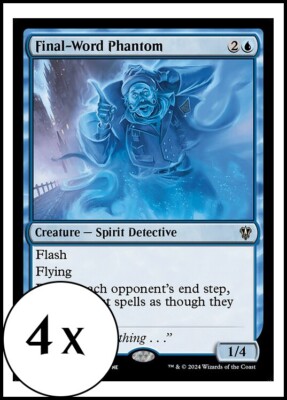 MTG - 4 x Final-Word Phantom - Playset of 4 - Karlov Manor Commander