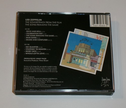 Song Remains the Same - Led Zeppelin (CD 1987) NRMT 1st Issue JVC Japan For U.S. - Foto 2 di 12