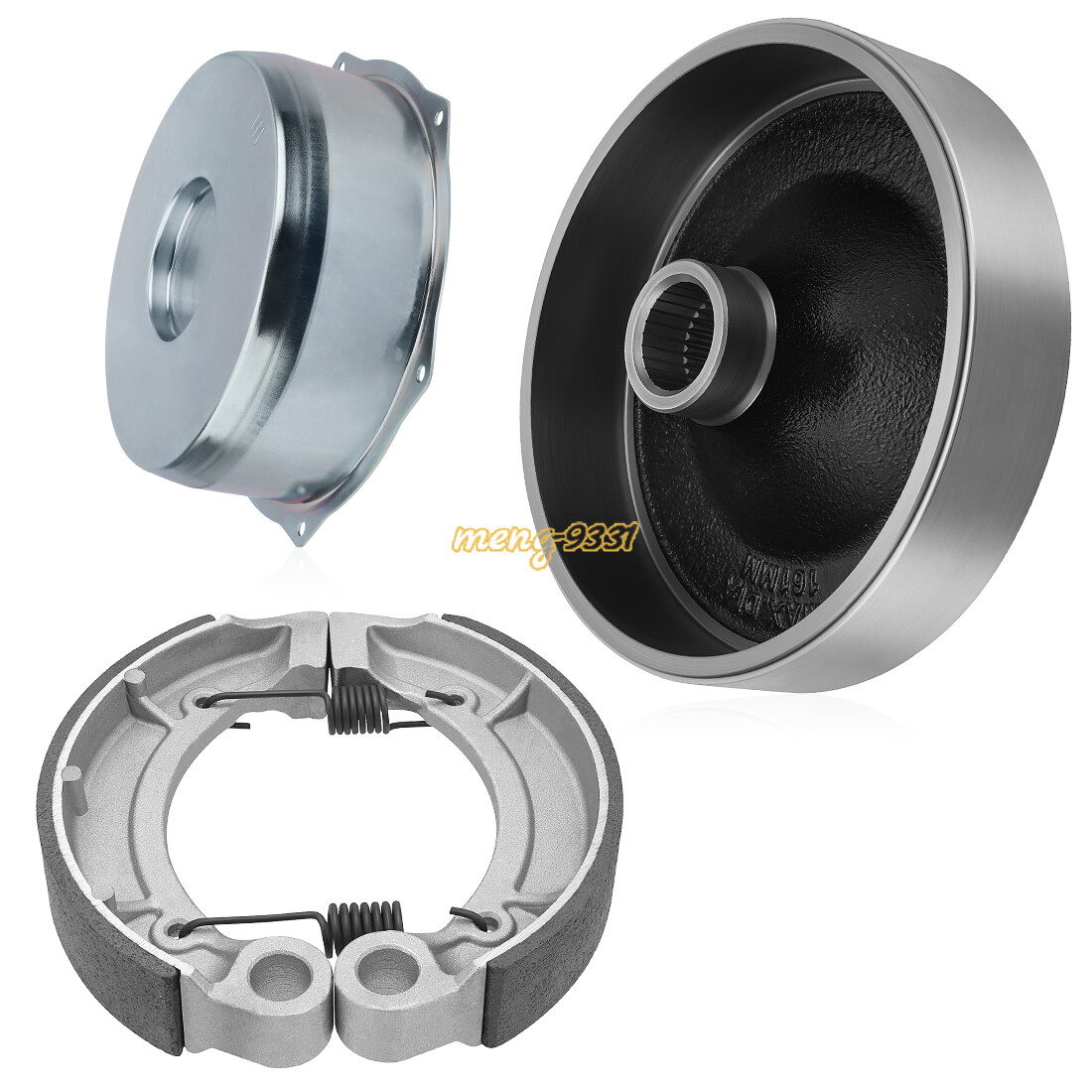 Rear Brake Drum Hub Shoes Cover Kit for Yamaha Wolverine 350 YFM350X 2006-2009