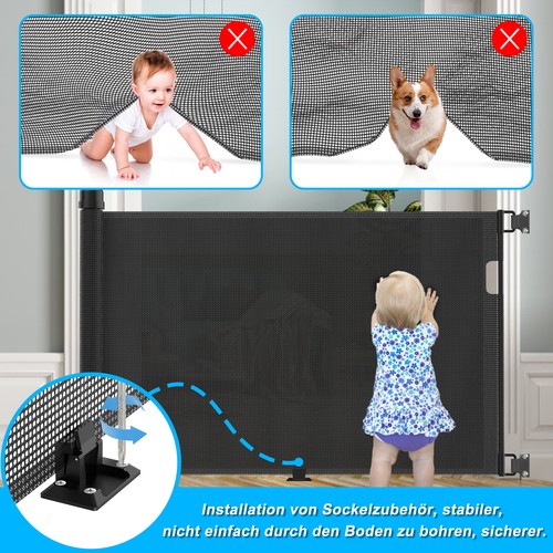 Neu Treppenschutzgitter PVC Ausziehbar 150cm 180cm 300cm Türschutzgitter Kinder - Bild 8 von 17