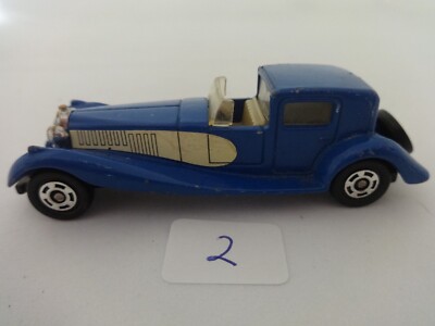 Tomica Tomy 1:80 #F46 Blue Bugatti Coupe De Ville - Loose & Clean