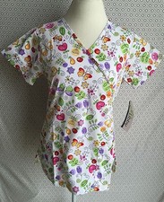 New E. Libby Women Nurses Medical Uniform Scrub Top SCRB Medium