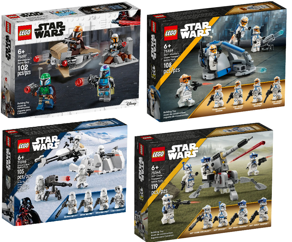 LEGO Star Wars Battle Packs 75267, 75359, 75320, 75345