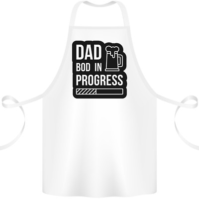 Dad Bod In Progress lustige Vatertag Baumwollschürze 100% Bio
