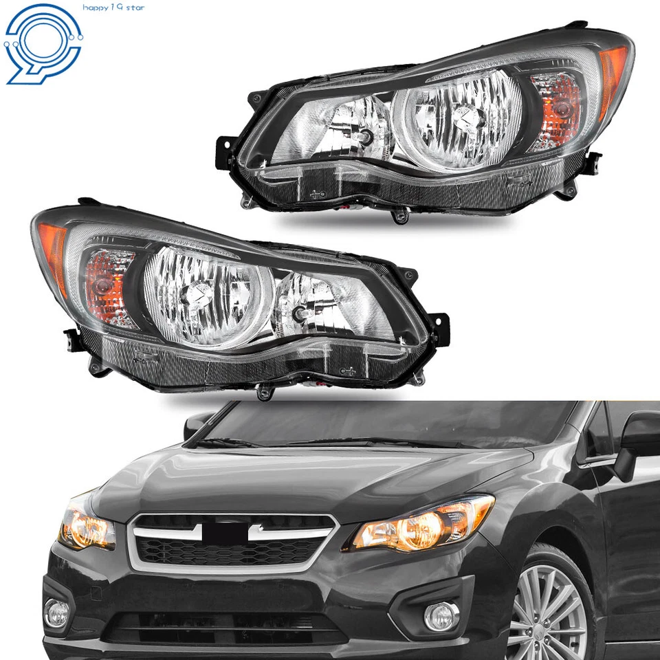For 2012-2015 Subaru Impreza&2013-2016 Crosstrek Headlight Halogen Pair LH+RH Foto 2 de 4